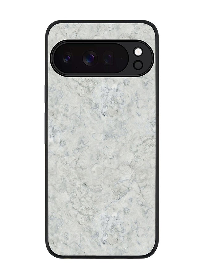 For Google Pixel 10 Pro Case,Slim fit Camera Protection, Shockproof Thin Phone cover  - Marble Texture White